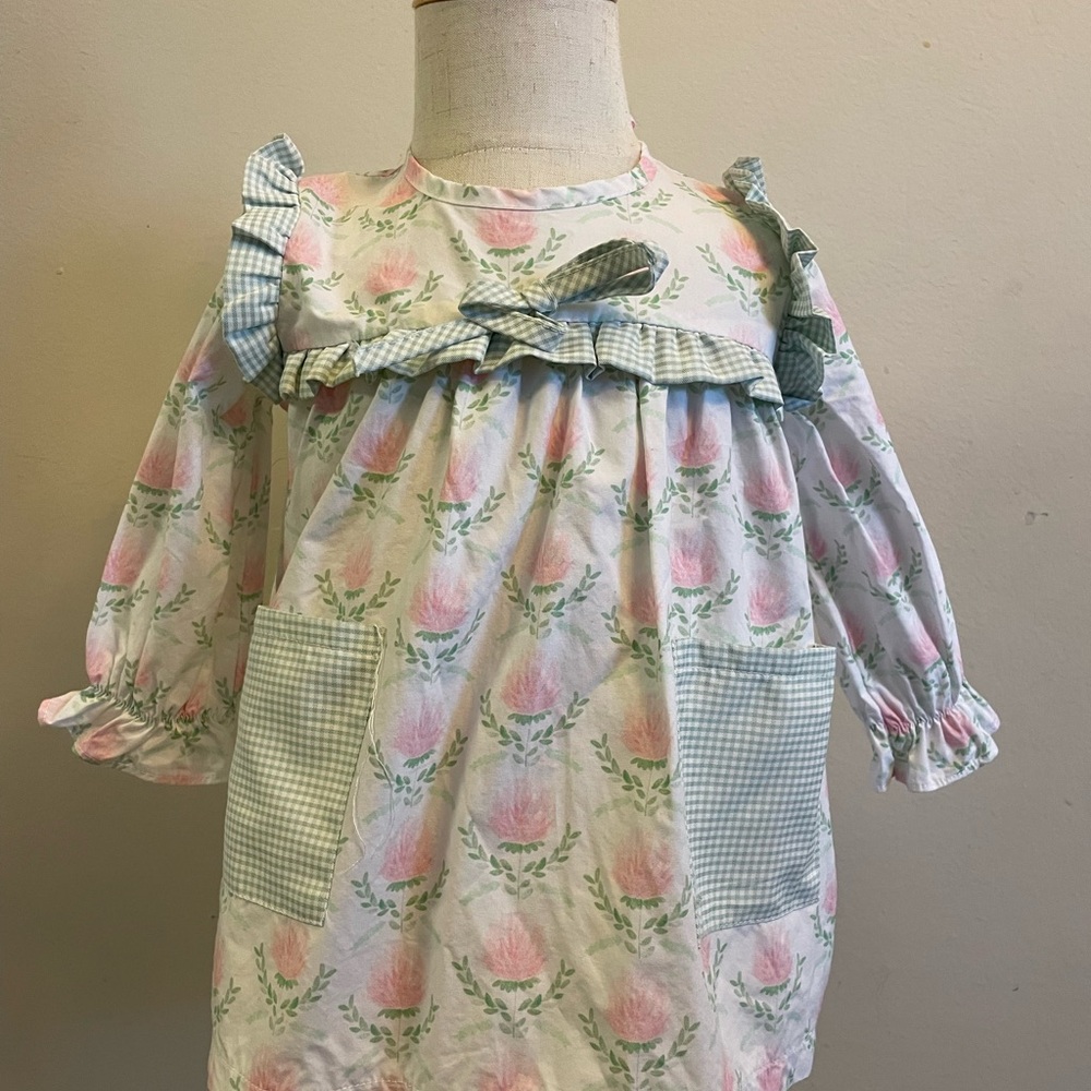 VINTAGE BABY FLORAL DRESS SIZE 13 months